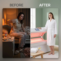 Red Light Therapy Capsule Built for Full-Body Wellness, 600W Medical-Grade LEDs, Touchscreen Control, Clamshell — Before & After